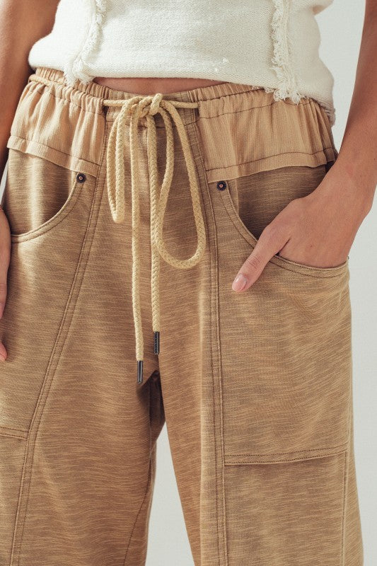 WIDE LEG CARGO LOUNGE PANTS