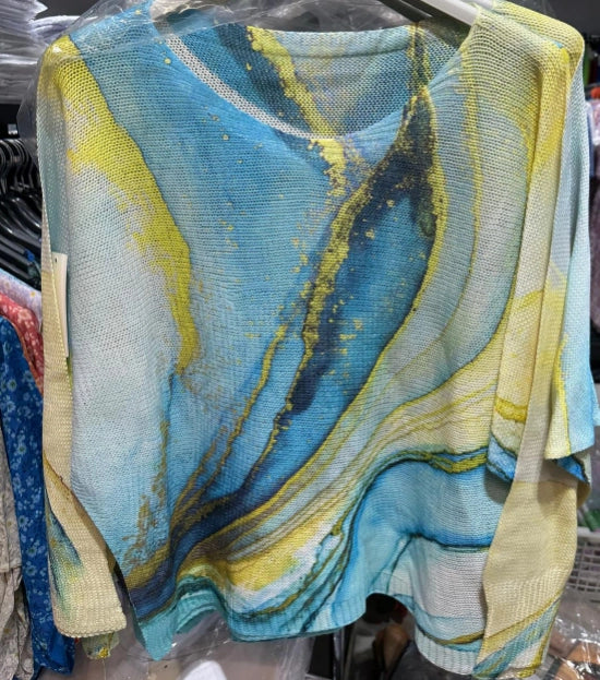 TIE-DYE ROUND KNIT TOP