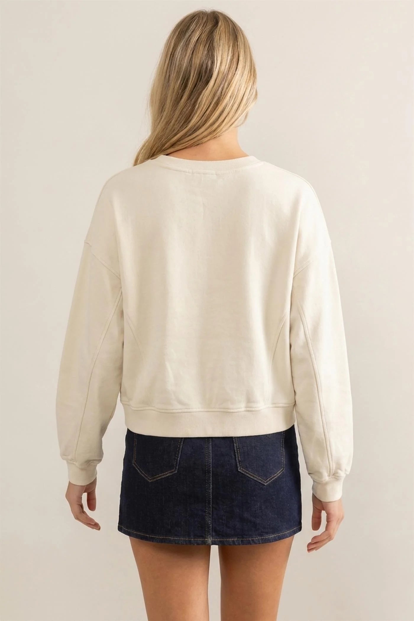SNOW WASH V-NECK TOP