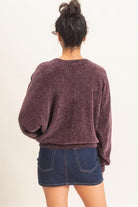 CHENILLE CREW NECK SWEATER
