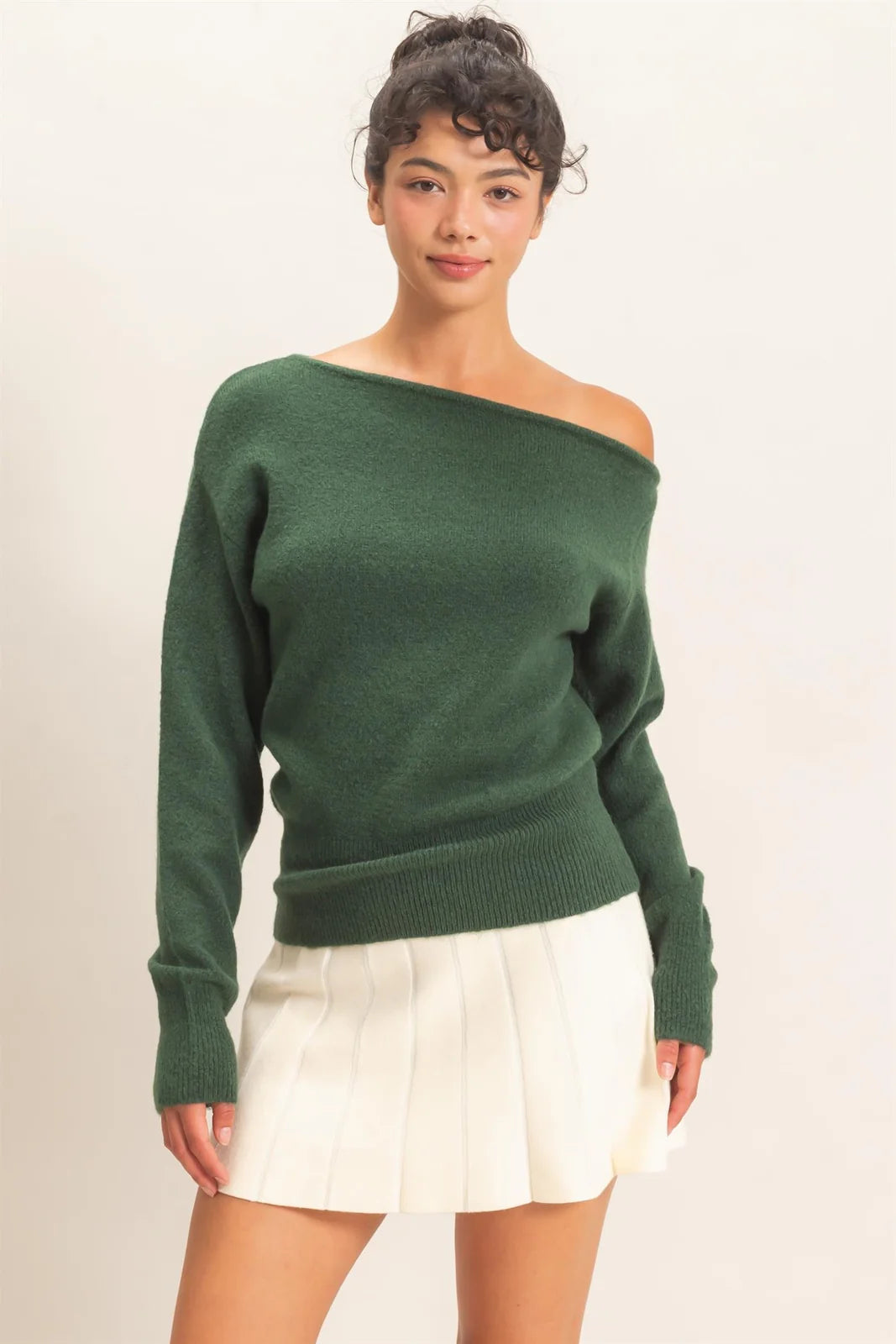 OFF THE SHOULDER SWEATER TOP