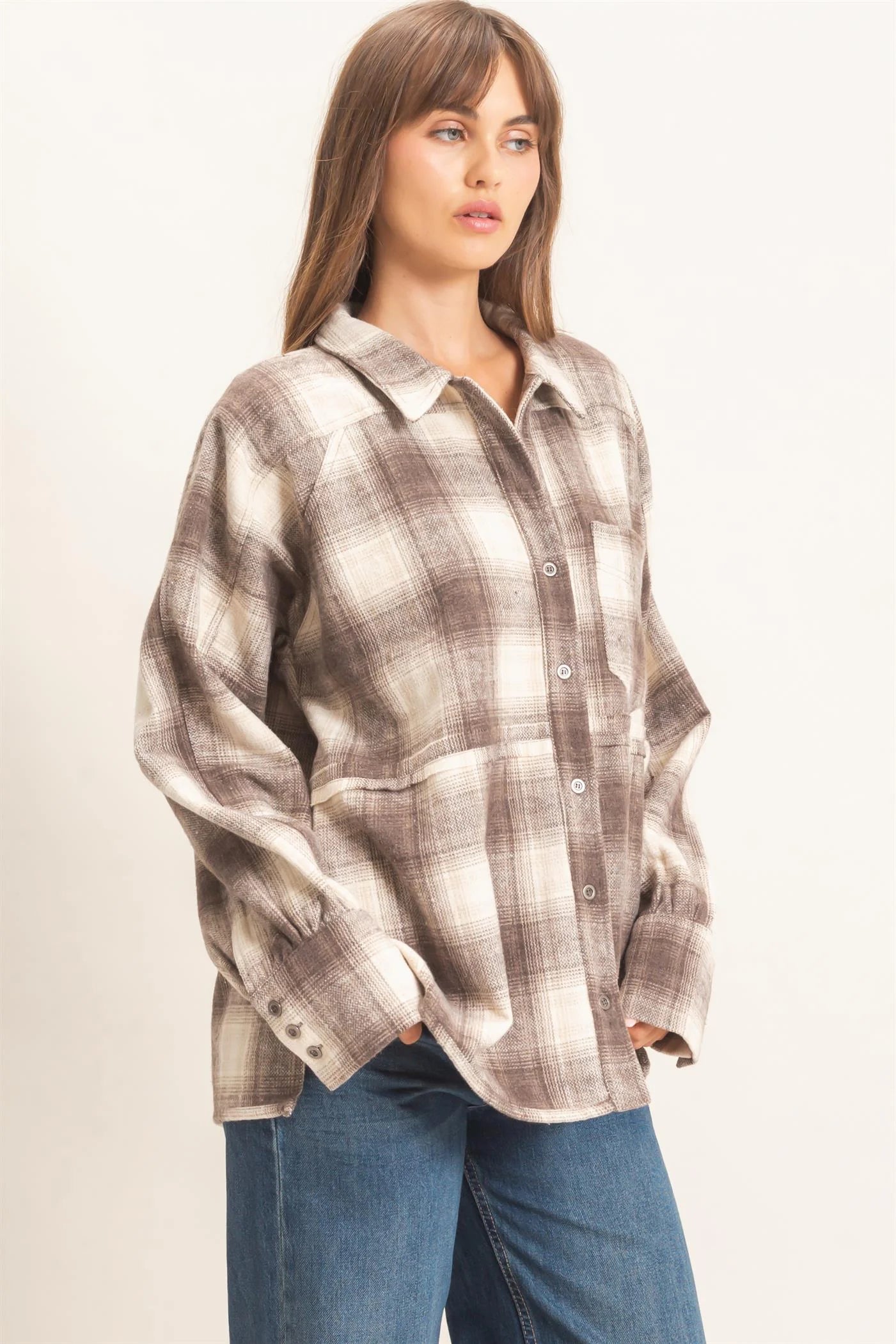 PLAID FLANNEL JACKET