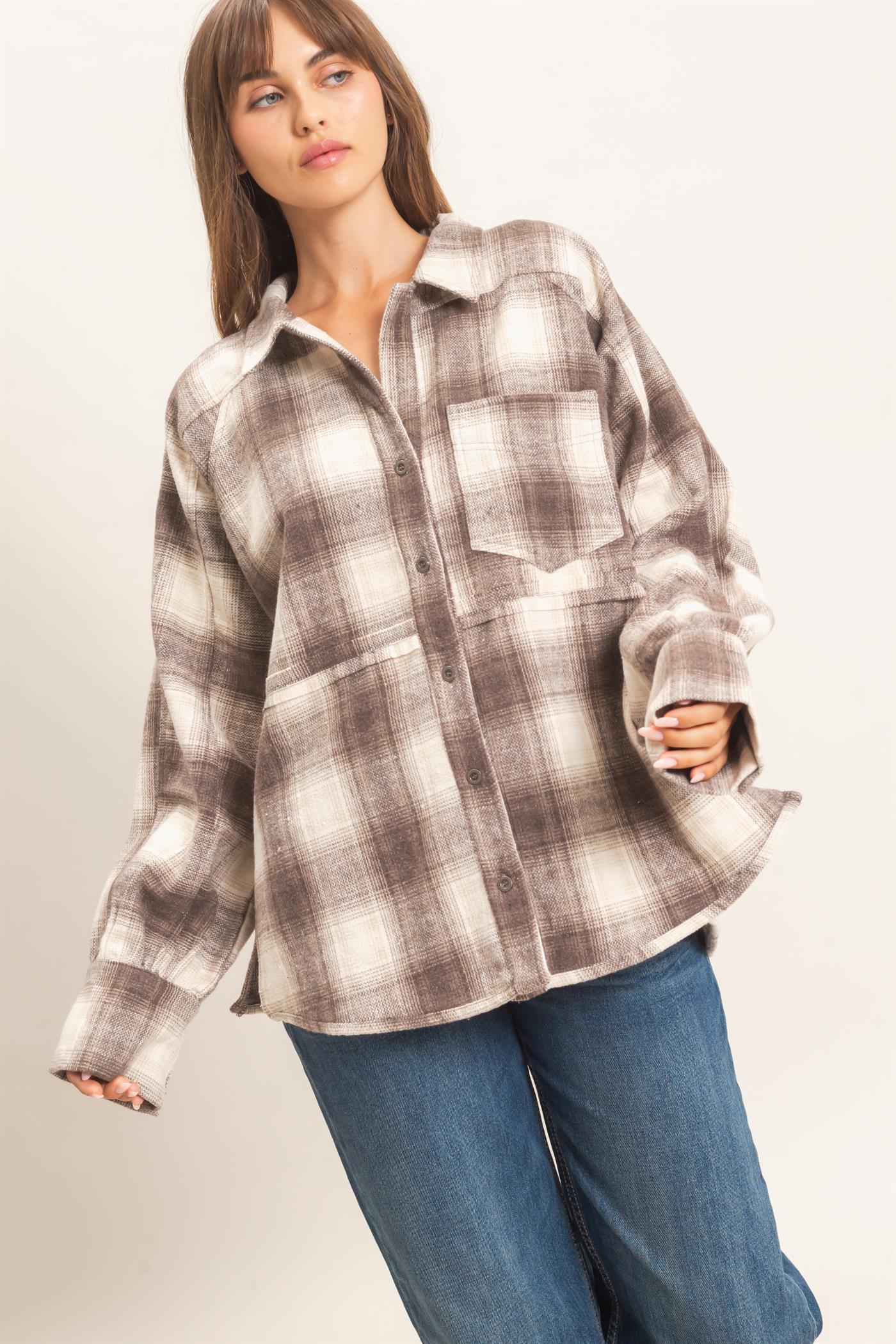 PLAID FLANNEL JACKET