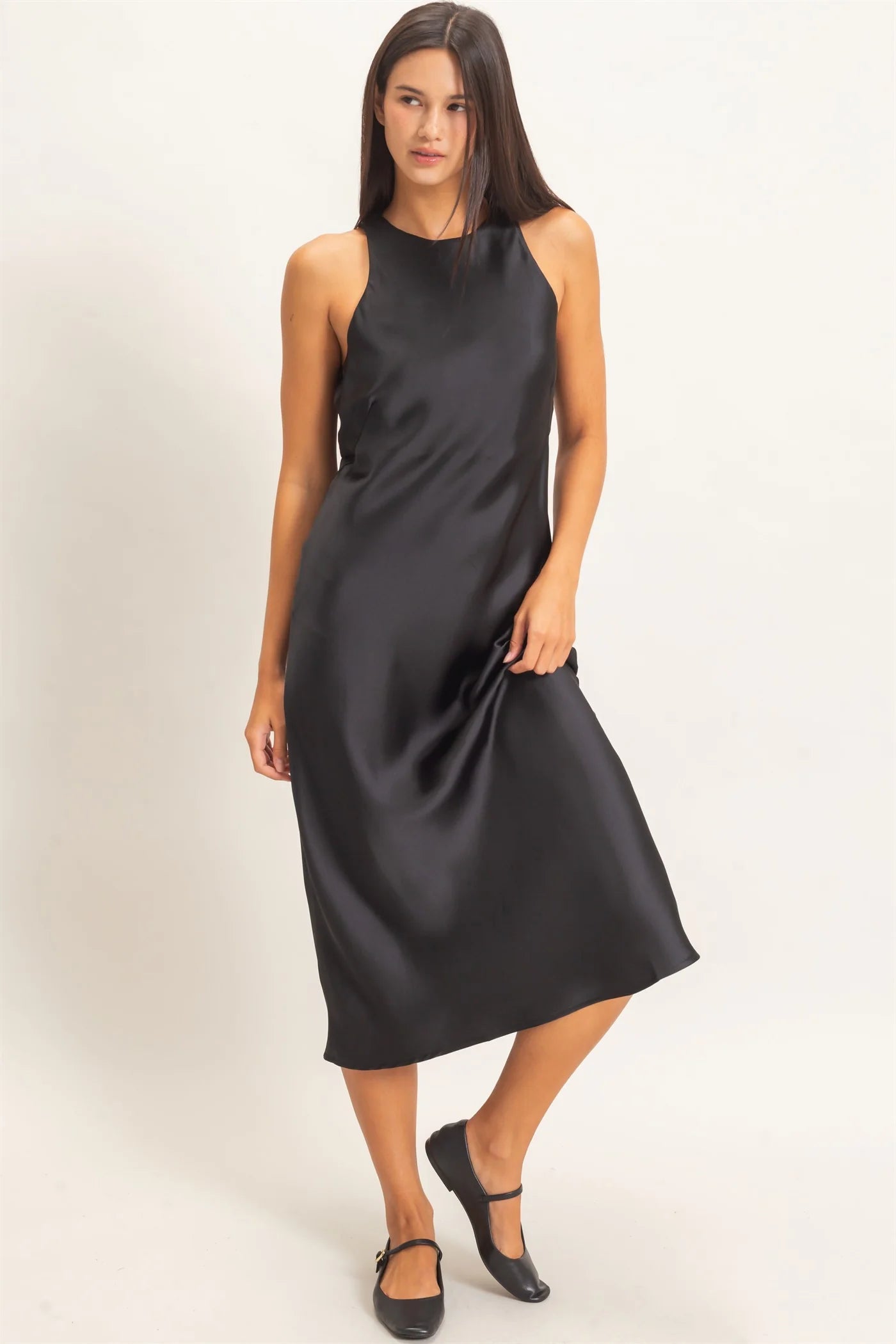 SLEEVELESS MIDI DRESS
