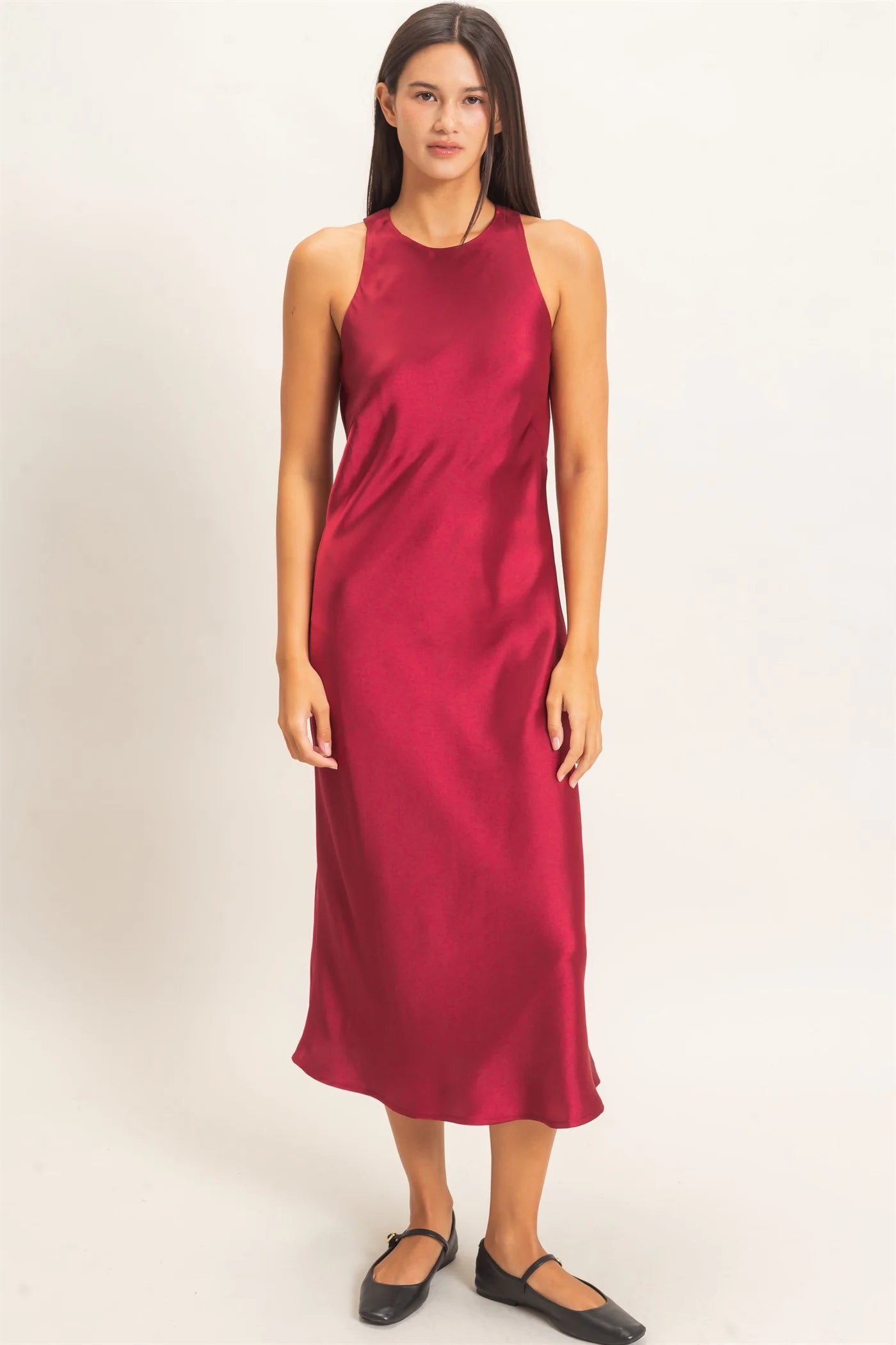 SLEEVELESS MIDI DRESS