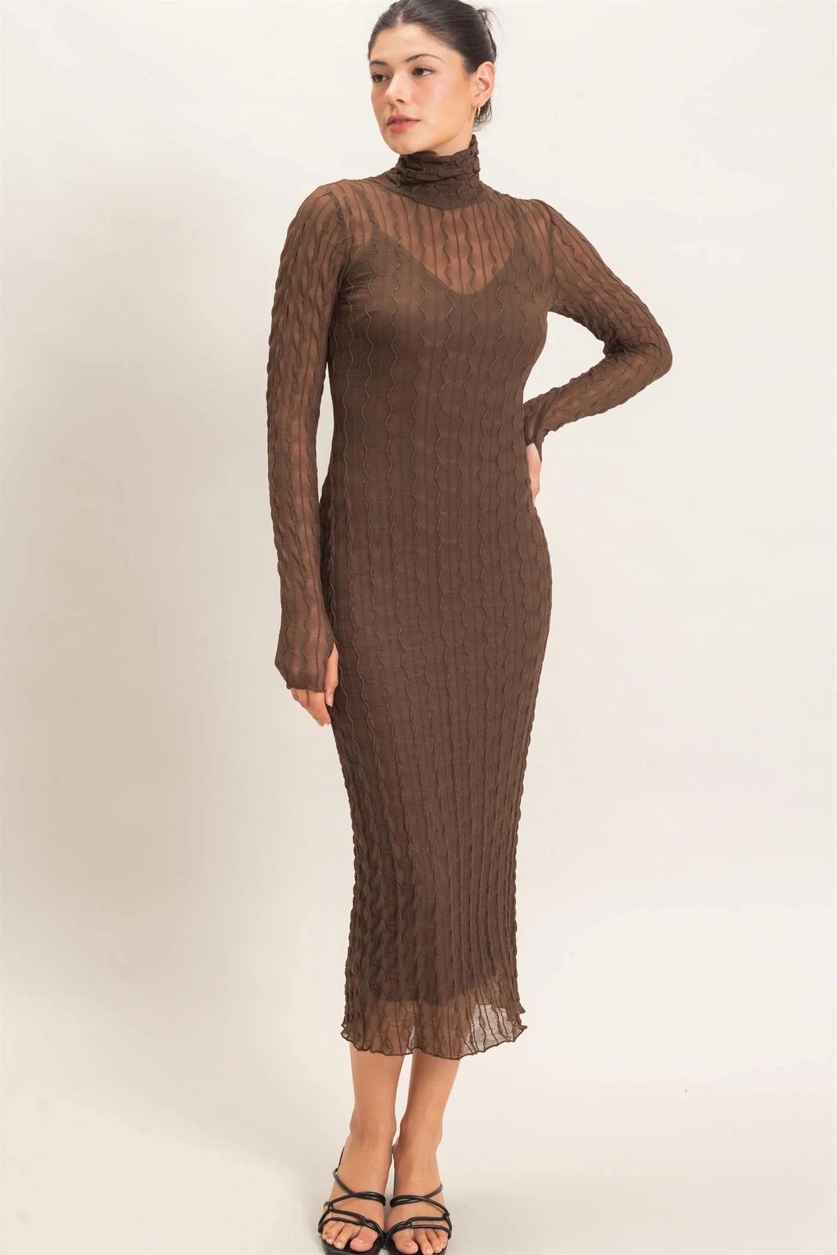 MESH KNIT MAXI DRESS
