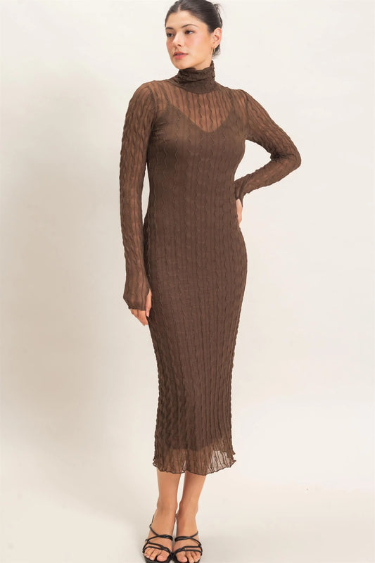 MESH KNIT MAXI DRESS