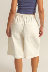 DRAWSTING WAIST WIDE LEG SHORTS