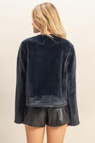 FAUX FUR TOGGLE FRONT JACKET