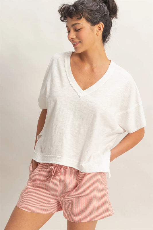 NOT YOUR ORDINARY PLAN V-NECK SHORT SLEEVE T-SHIRT