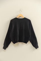 TEXTURED LONG SLEEVE SWEATER