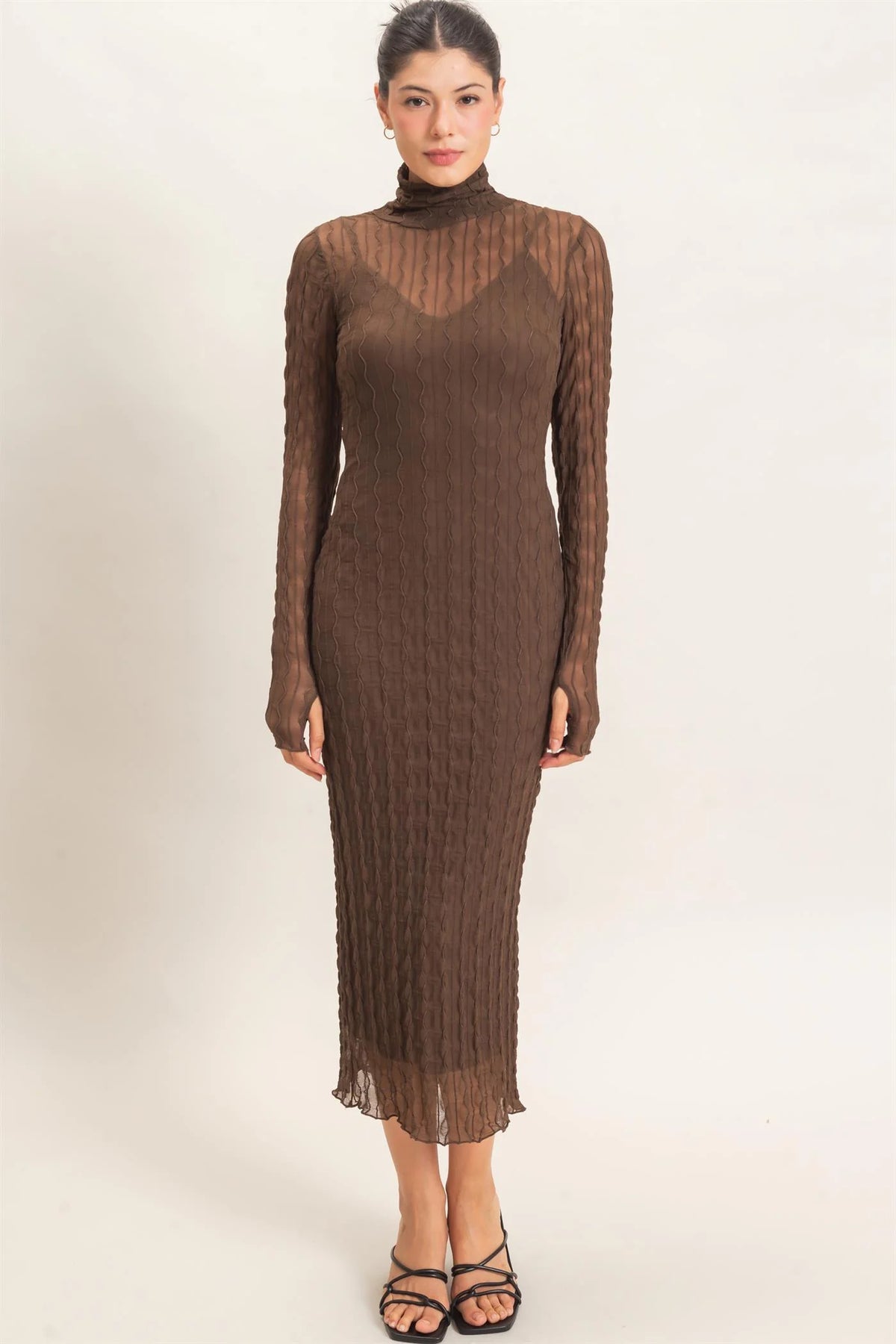 MESH KNIT MAXI DRESS
