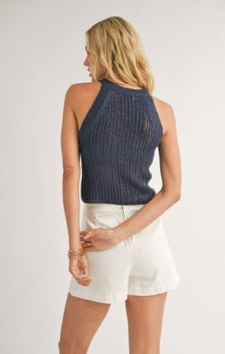 OPEN KNIT SWEATER TANK TOP