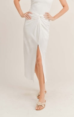 Knotted Midi Skirt