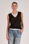 SLEEVELESS SWEATER TANK WITH HIDDEN TANK TOP