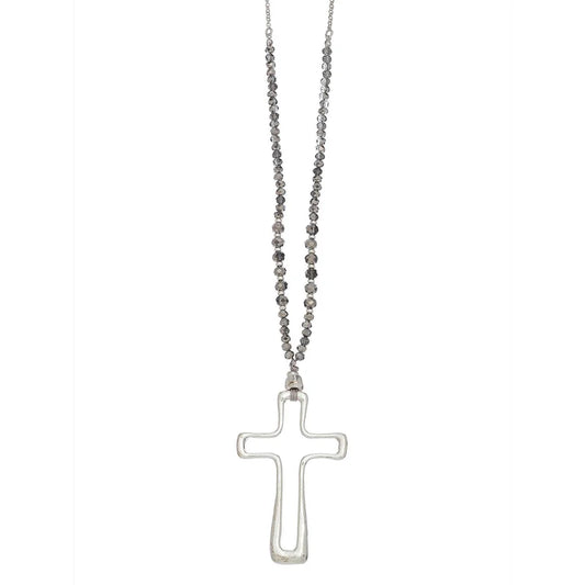 Cross Pendant Necklace Silver 