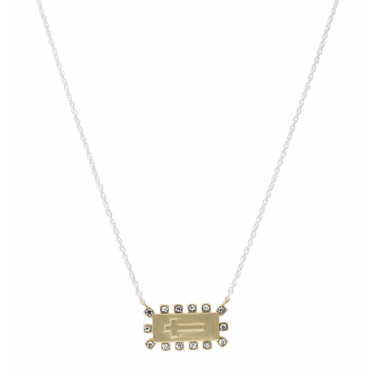 Necklace with Rectangle Pendant | Gold Fashion Necklace – Twisted ...